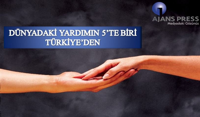 DÜNYADAKİ YARDIMIN 5’TE BİRİ TÜRKİYE’DEN