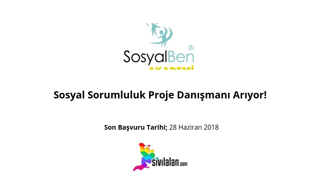 SosyalBen Akademi Sosyal Sorumluluk Proje Danışmanı Arıyor!