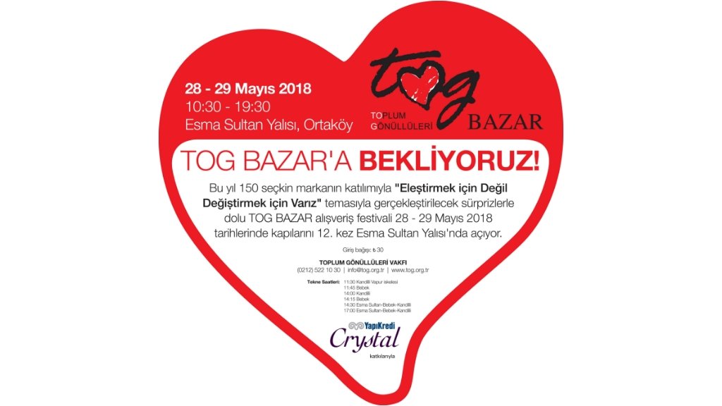 TOG BAZAR, 28-29 Mayıs'ta Esma Sultan Yalısı'nda