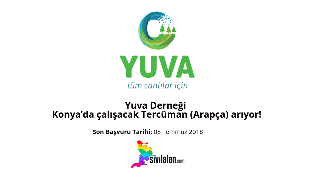 Yuva Derneği Konya’da çalışacak Tercüman (Arapça) arıyor!