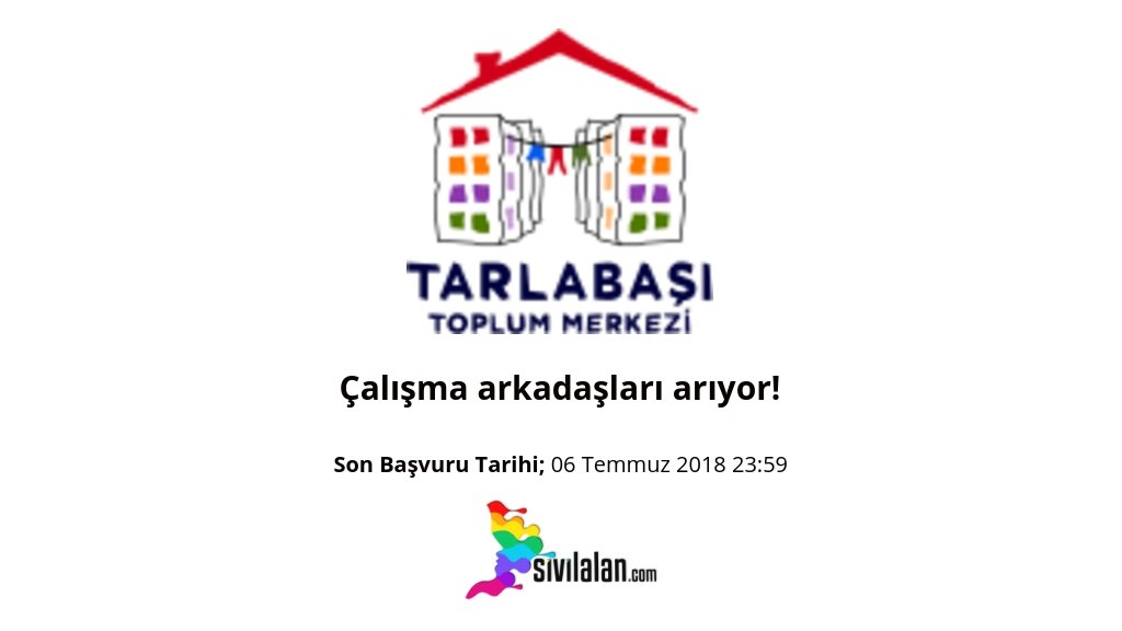 Tarlabaşı Toplum Merkezi Çalışma Arkadaşları Arıyor!