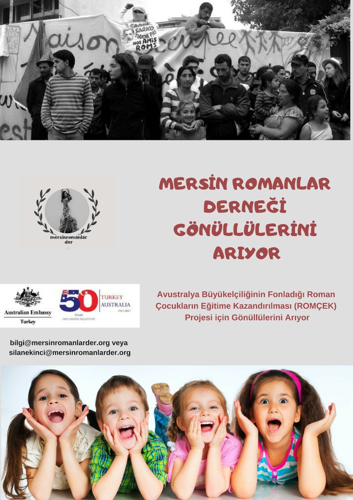 Mersin Romanlar Derneği Roman Çocukları Eğitime Kazandırılması (ROMÇEK) projesi Gönüllülerini Arıyor!