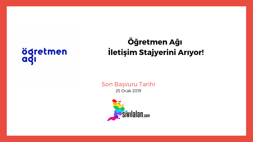 Öğretmen Ağı İletişim Stajyerini Arıyor!