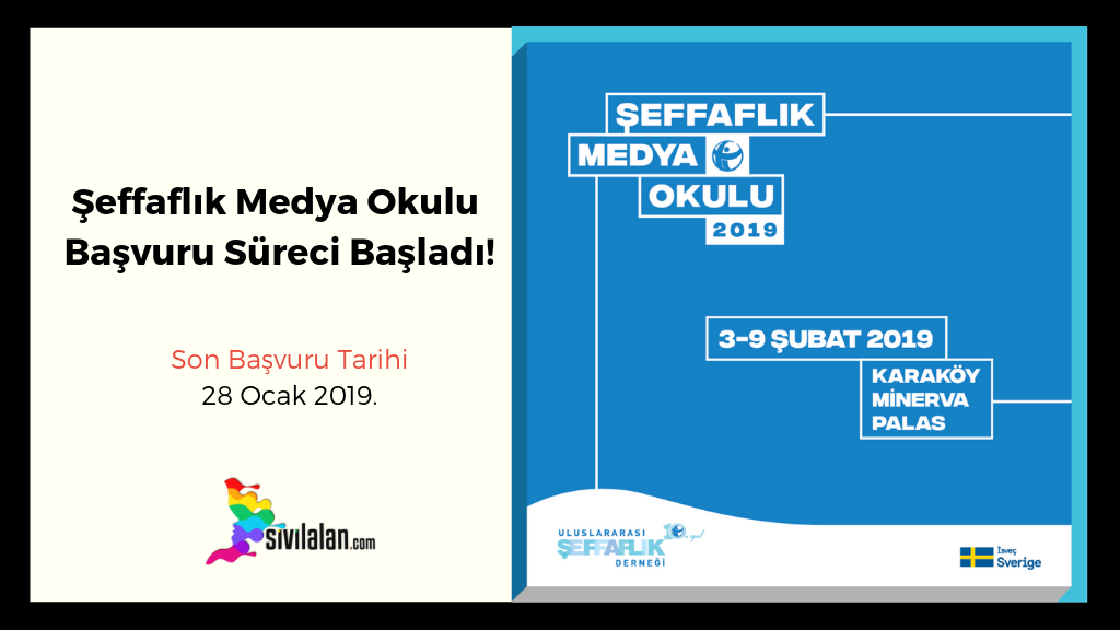 2019 Şeffaflık Medya Okulu Başvuru Süreci Başladı!