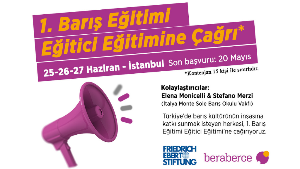 beraberce’den Barış Eğitimi Eğitici Eğitimi’ne çağrı!