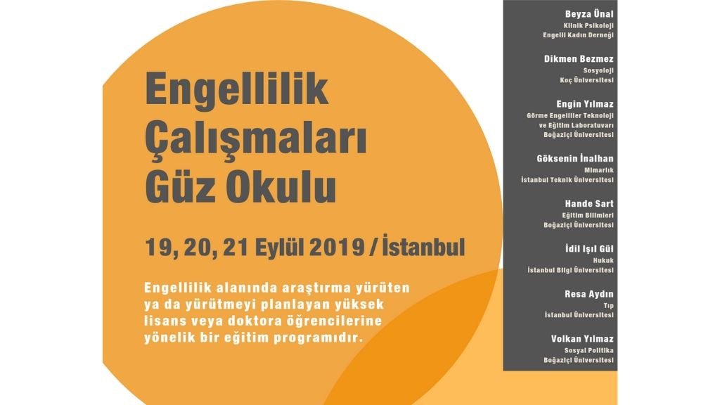 Engellilik Çalışmaları Güz Okulu