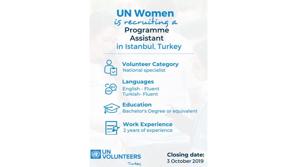 UN Women Türkiye’de İstanbul ekibine katılmak için Program Asistanı arıyor