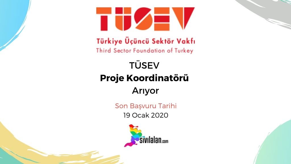 TÜSEV Proje Koordinatörü Arıyor