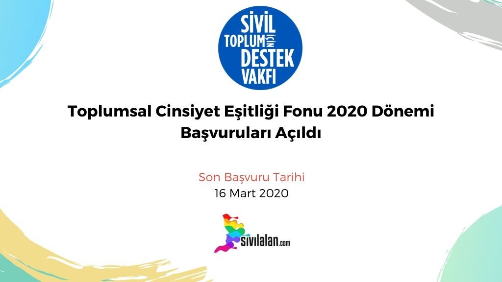 Toplumsal Cinsiyet Eşitliği Fonu 2020 Dönemi Başvuruları Açıldı