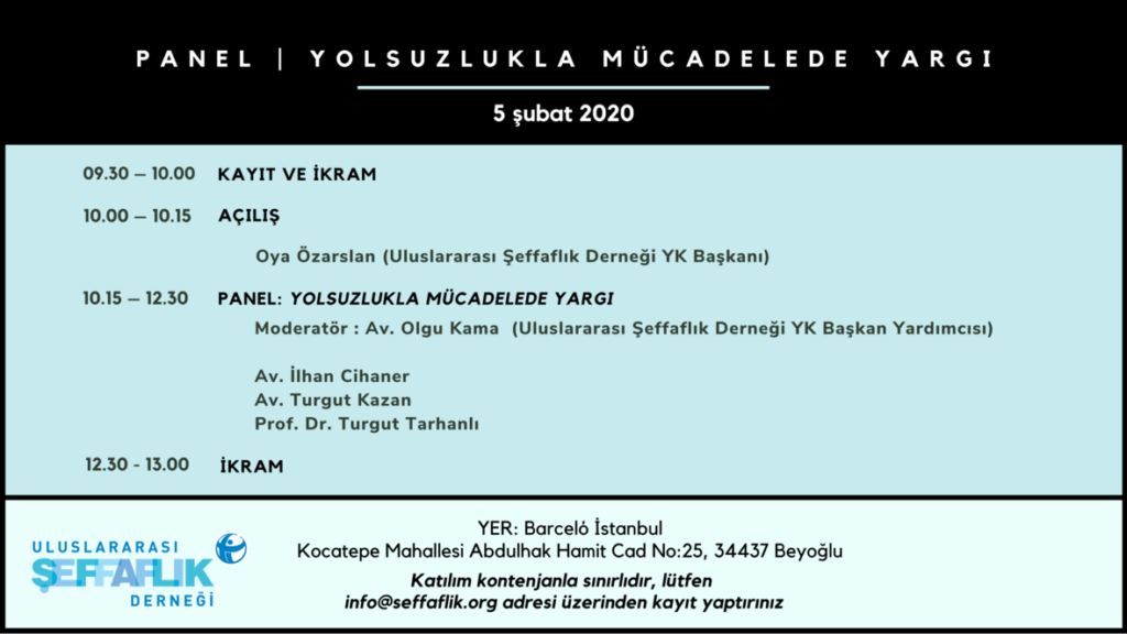Yolsuzlukla Mücadelede Yargı Paneli