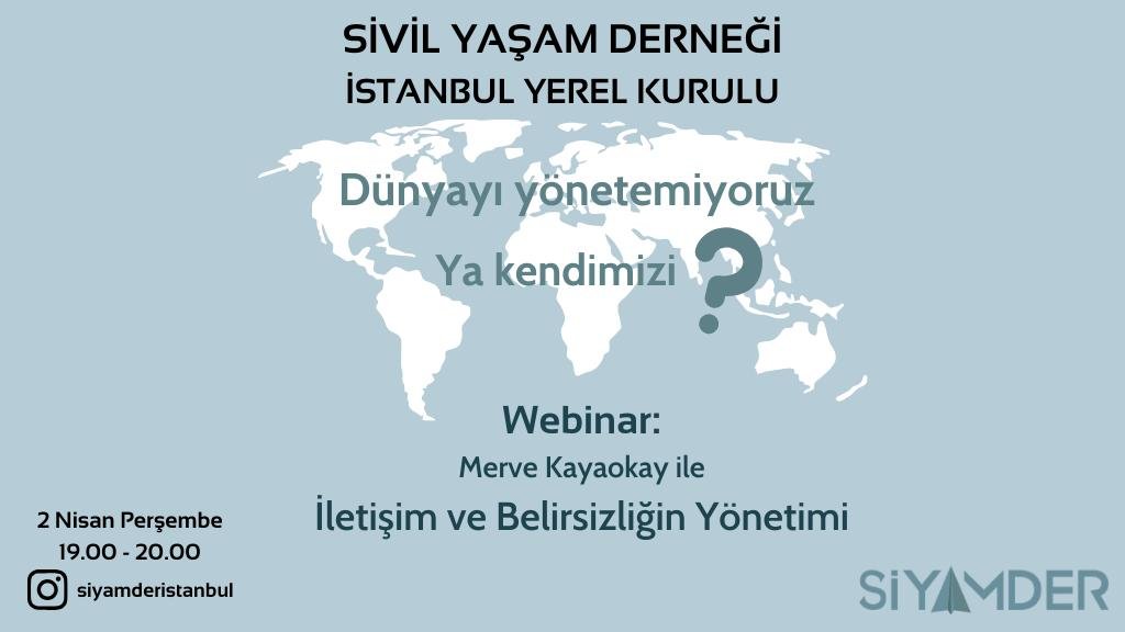 Sivil Yaşam Derneği İstanbul Yerel Kurulu online etkinliklerine tüm hızıyla devam ediyor!