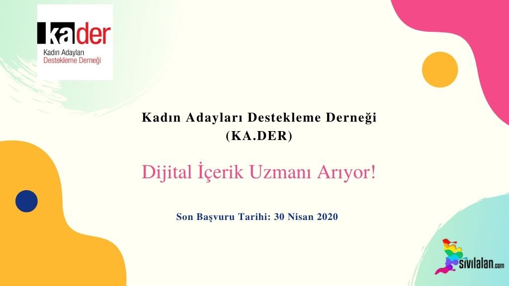 KA.DER Dijital İçerik Uzmanı Arıyor!