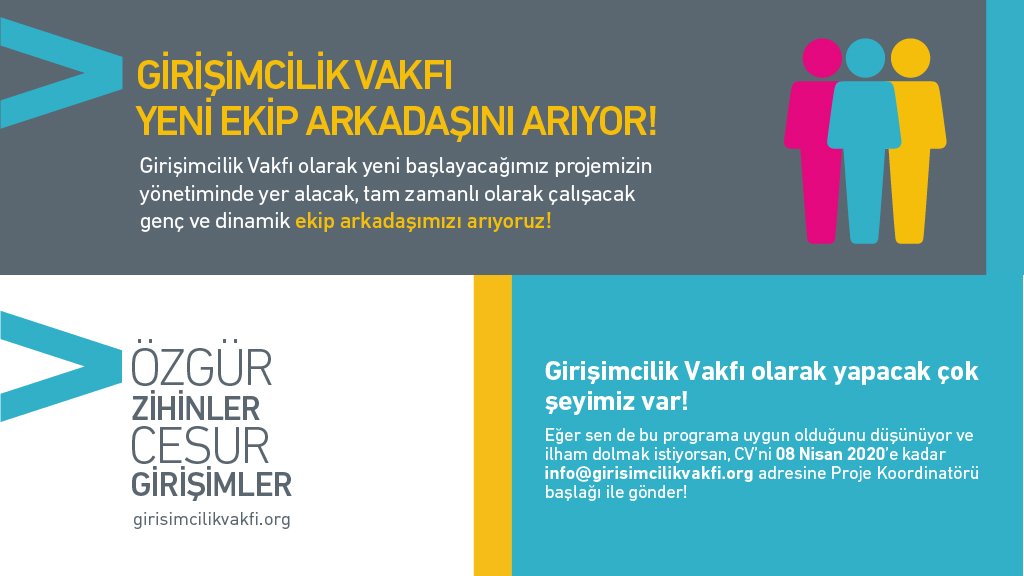 Girişimcilik Vakfı Yeni Ekip Arkadaşını Arıyor
