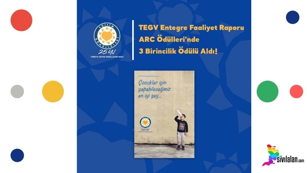TEGV 2019 Entegre Faaliyet Raporu ile 3 Kategoride Altın Ödüle Layık Görüldü