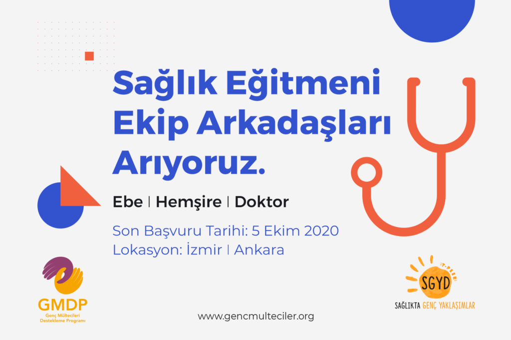 Genç Mültecileri Destekleme Programı Sağlık Eğitmeni Ekip Arkadaşları Arıyor