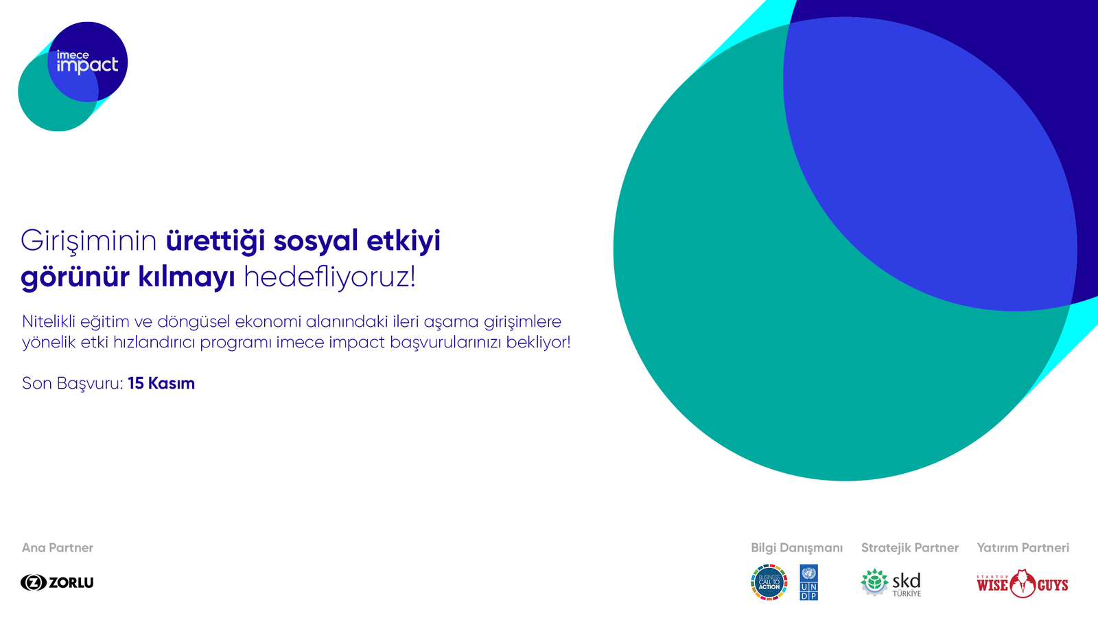 imece’den 2030 Sürdürülebilir Kalkınma Gündemi’ni Yakalayan İleri Aşama Girişimlere Kapsamlı Destek