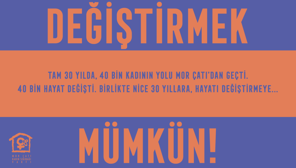 Mor Çatı 30. Yılında “Değiştirmek Mümkün” Diyor