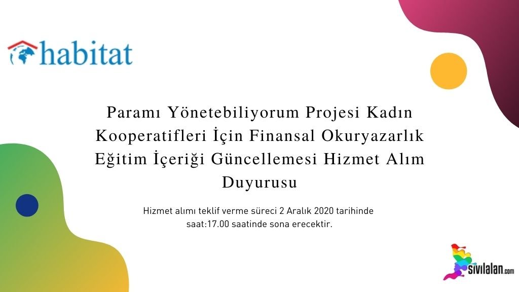 Paramı Yönetebiliyorum Projesi Kadın Kooperatifleri İçin Finansal Okuryazarlık Eğitim İçeriği Güncellemesi Hizmet Alım Duyurusu