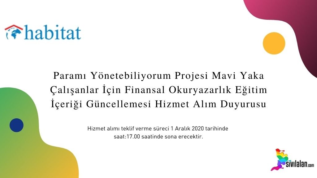 Paramı Yönetebiliyorum Projesi Mavi Yaka Çalışanlar İçin Finansal Okuryazarlık Eğitim İçeriği Güncellemesi Hizmet Alım Duyurusu
