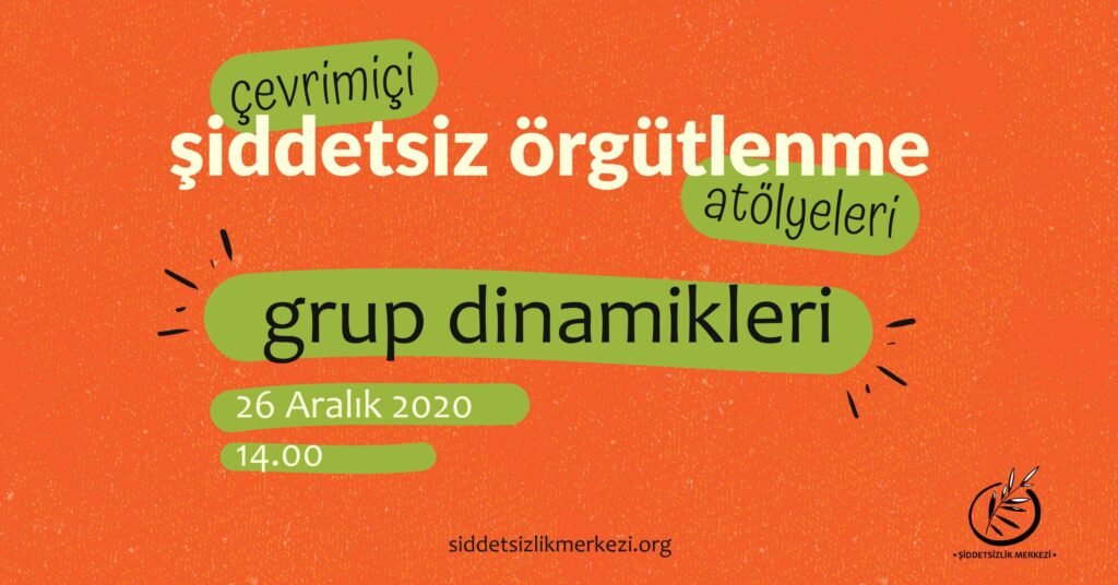 Çevrimiçi Şiddetsiz Örgütlenme Atölyeleri: Grup Dinamikleri