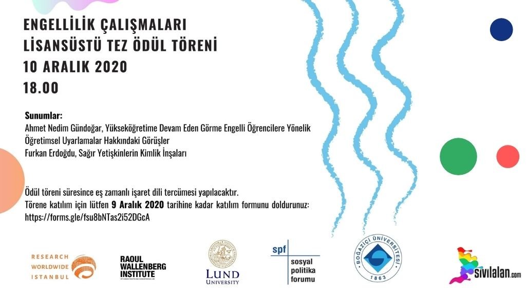 Engellilik Çalışmaları Lisansüstü Tez Ödül Töreni