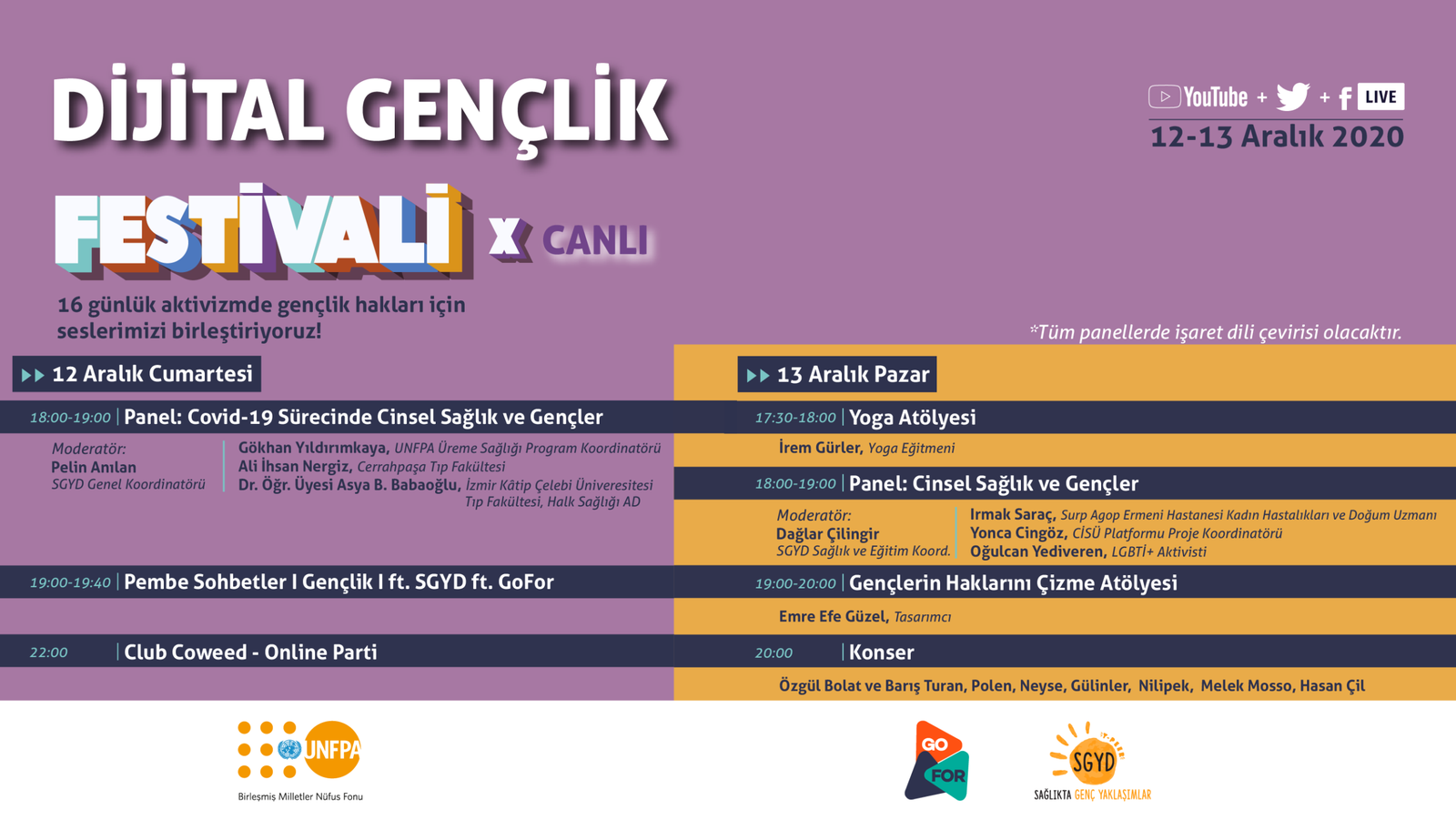 Gençlik Hakları için Dijital Gençlik Festivali Canlı Yayın Serisi 12-13 Aralık'ta Son Buluyor!