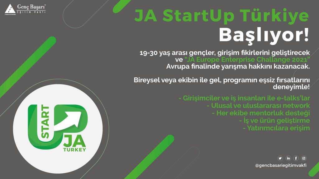 Genç Başarı Eğitim Vakfı’nın Yürüteceği “JA StartUp Türkiye” Başlıyor!