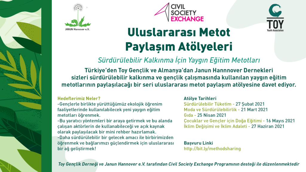 Toy Gençlik Derneği’nden Uluslararası Metot Paylaşım atölyeleri
