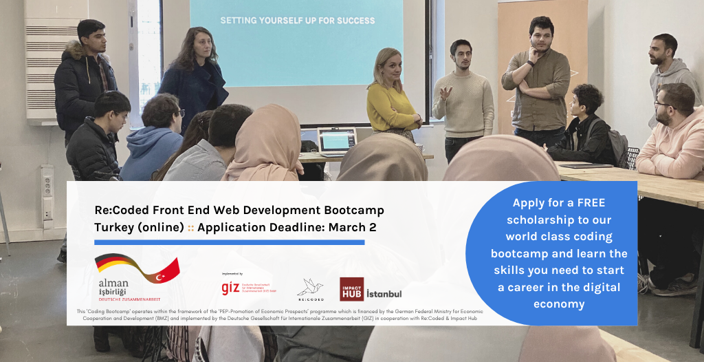 Re:Coded Front-end Web Development Bootcamp applications are opened!