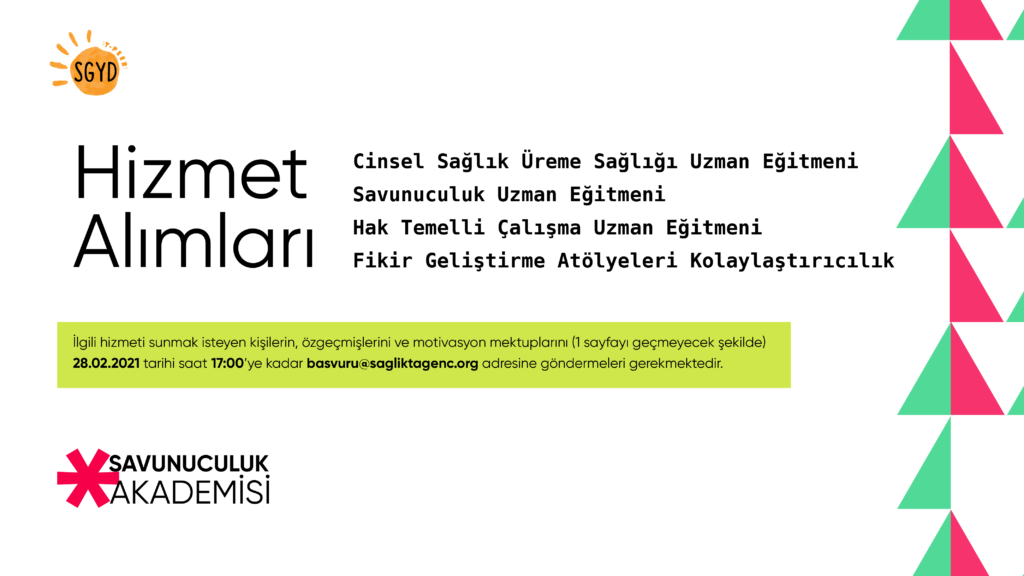 Sağlıkta Genç Yaklaşımlar Derneği(Y-PEER Türkiye) Hizmet Alımı