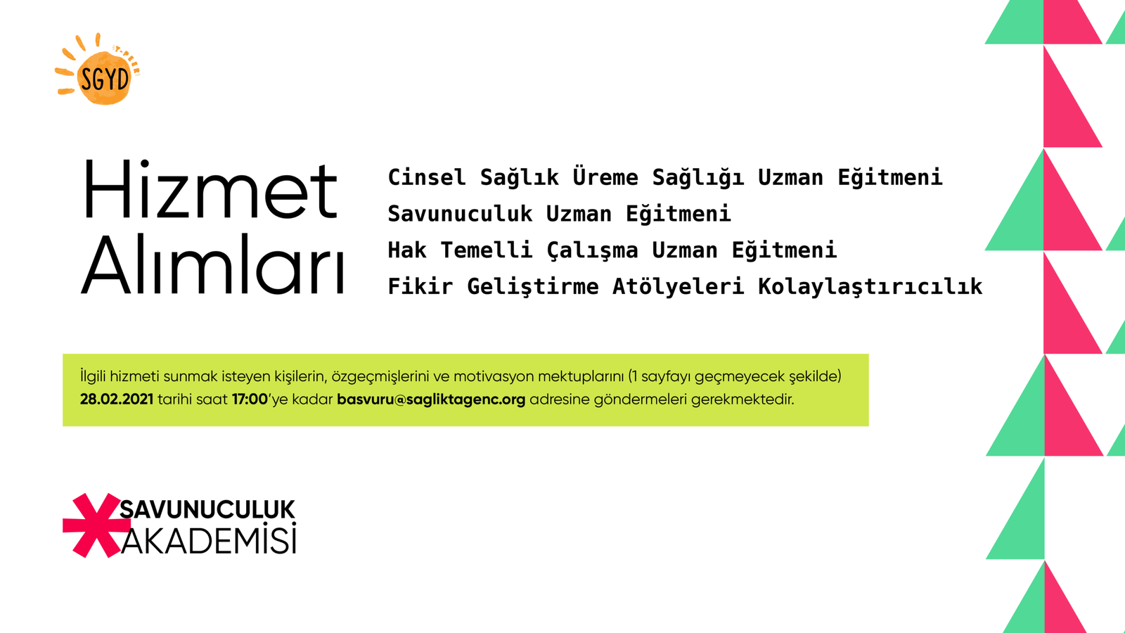 Sağlıkta Genç Yaklaşımlar Derneği(Y-PEER Türkiye) Hizmet Alımı
