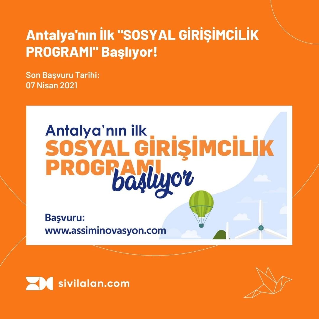 Antalya'nın İlk "SOSYAL GİRİŞİMCİLİK PROGRAMI" Başlıyor!
