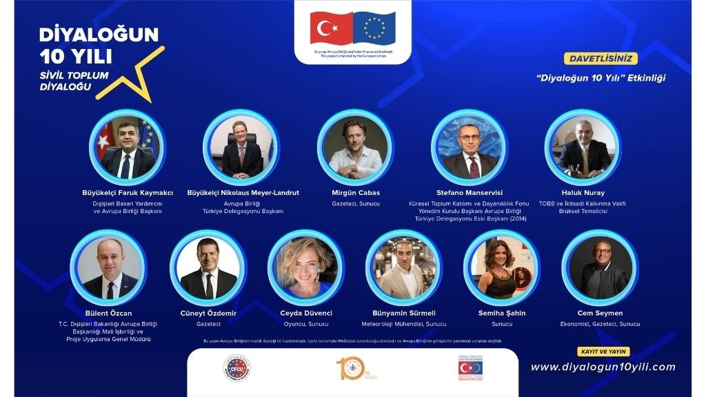 “Diyaloğun 10 Yılı Etkinliği” Türkiye ve AB Ülkelerinde Birlikte Kutlanacak!