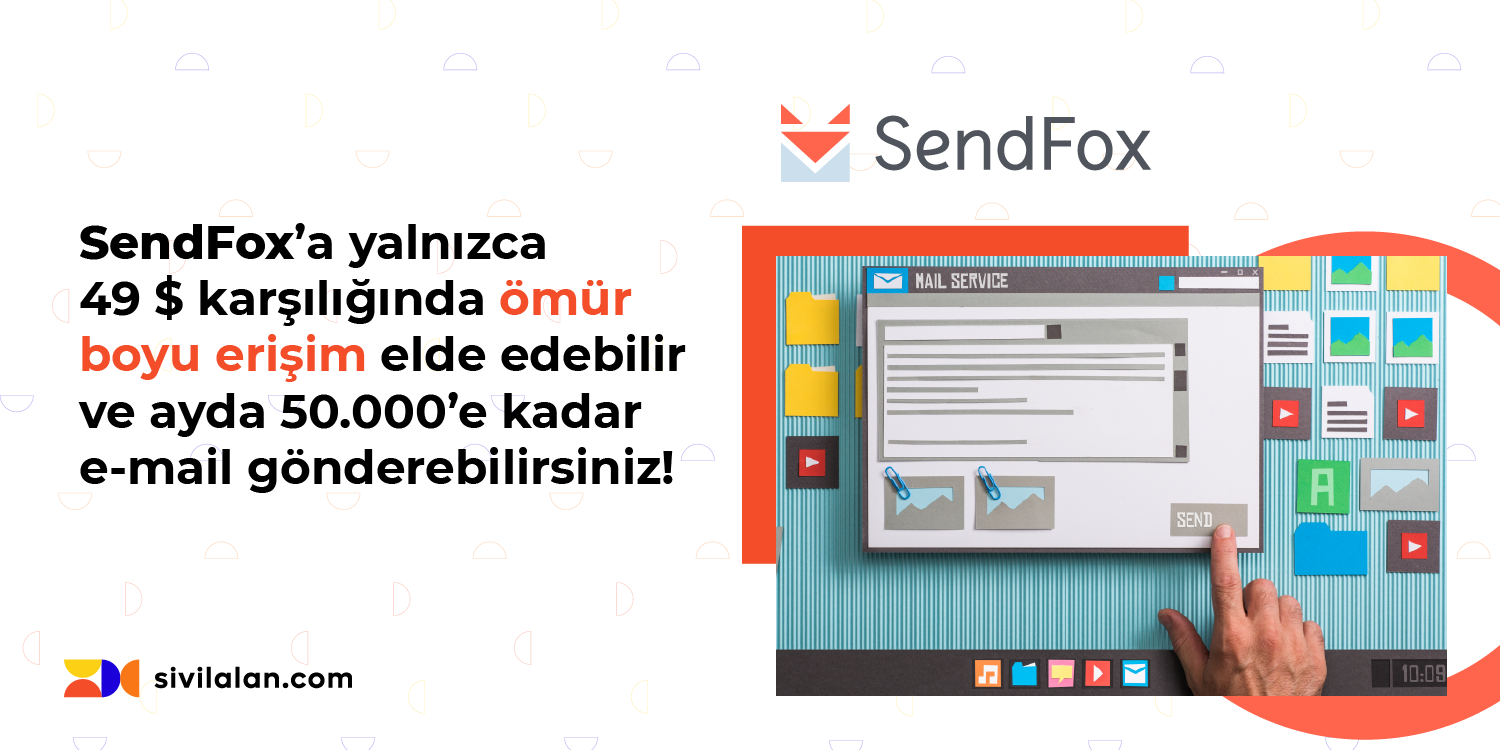 SendFox’a yalnızca 49 $ karşılığında ömür boyu erişim elde edebilir ve ayda 50.000’e kadar e-mail gönderebilirsiniz!