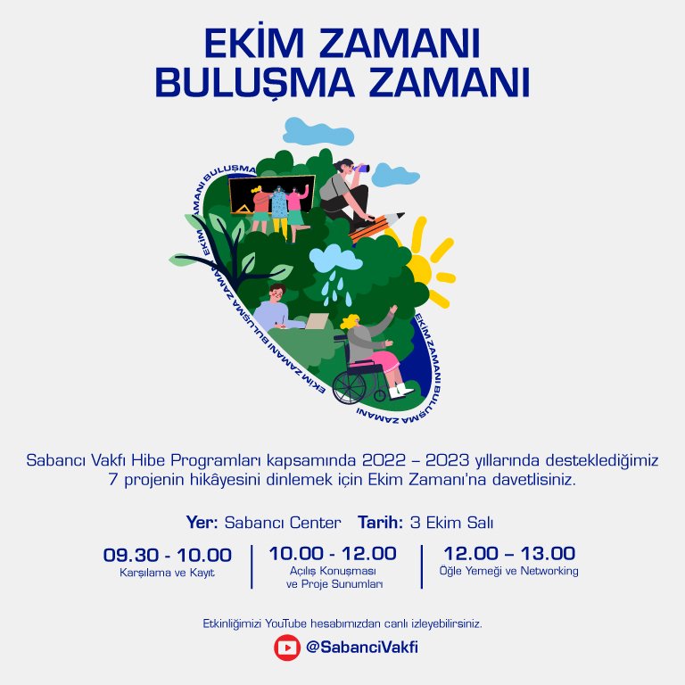 Sabancı Vakfı Ekim Zamanı Etkinliği 3 Ekim 2023 Tarihinde Gerçekleşecek!