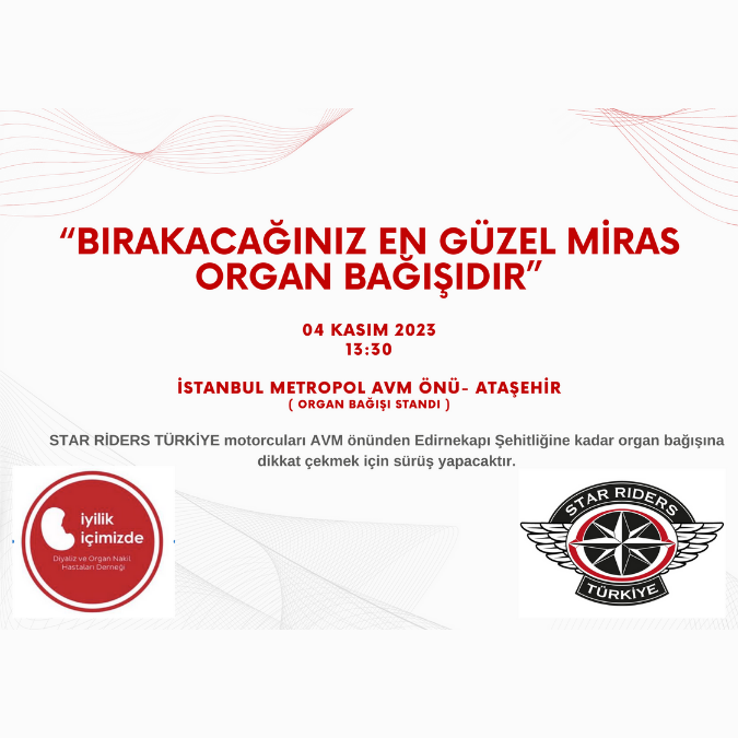 İyilik İçimizde Derneği Organ Bağışı Haftası Etkinlikleri 3-9 Kasım Arasında