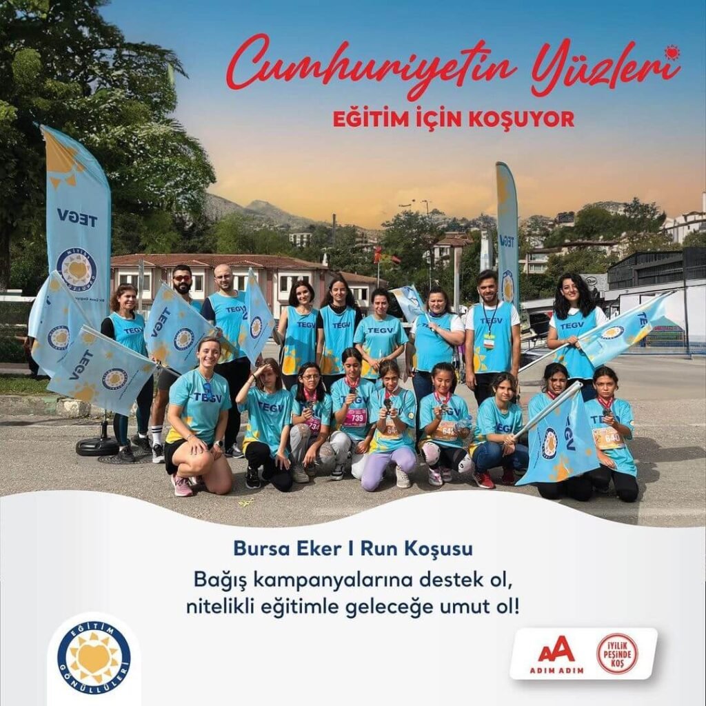 TEGV "Cumhuriyetin Yüzleri Eğitim için Koşuyor" Kampanyası ile Bursalı Çocukların Eğitimlerine Destek Oluyor