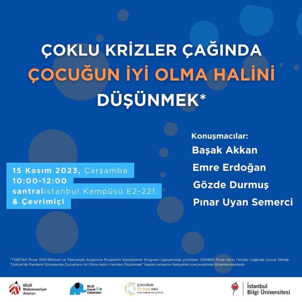Çoklu Krizler Çağında Çocuğun İyi Olma Halini Düşünmek Etkinliği 15 Kasım'da!