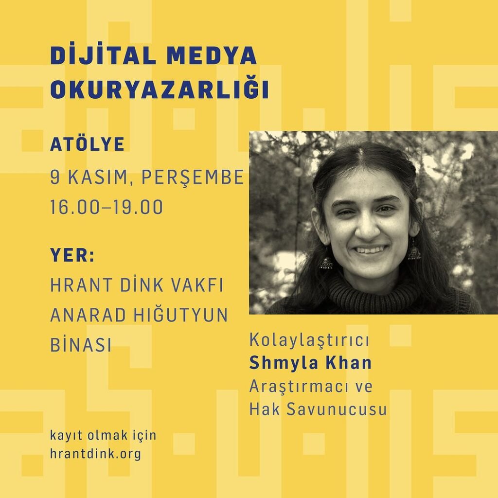 9 Kasım'da Gerçekleşecek Dijital Medya Okuryazarlığı Atölyesi'ne Davetlisiniz!
