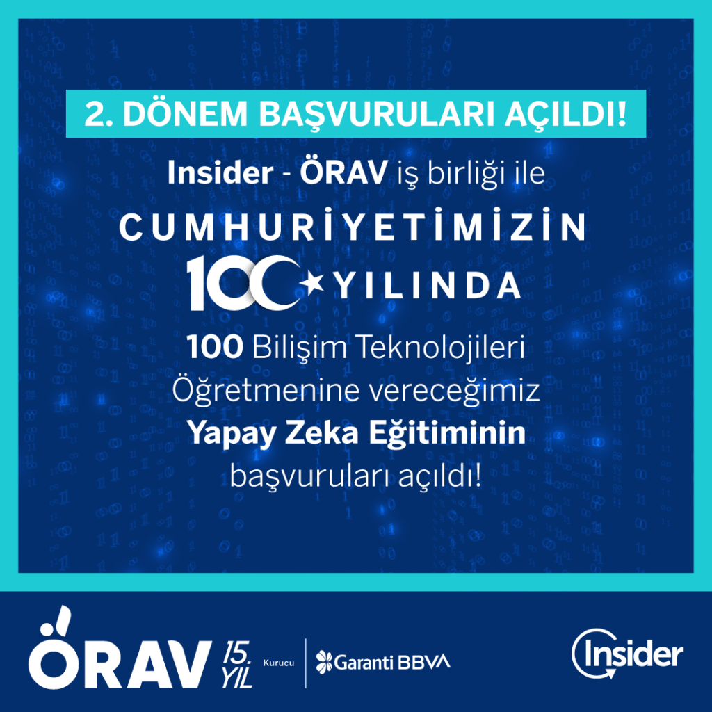 Cumhuriyetin 100. Yılında 100 Bilişim Teknolojileri Öğretmenine "Yapay Zeka" Eğitimi
