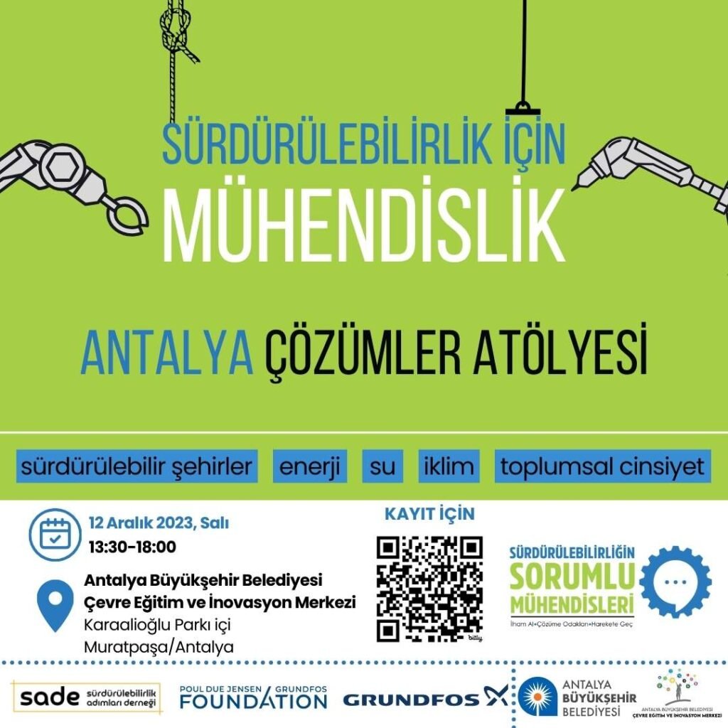 Sürdürülebilirlik için Mühendislik Çözümler Atölyesi 12 Aralık 2023’te Antalya’da!
