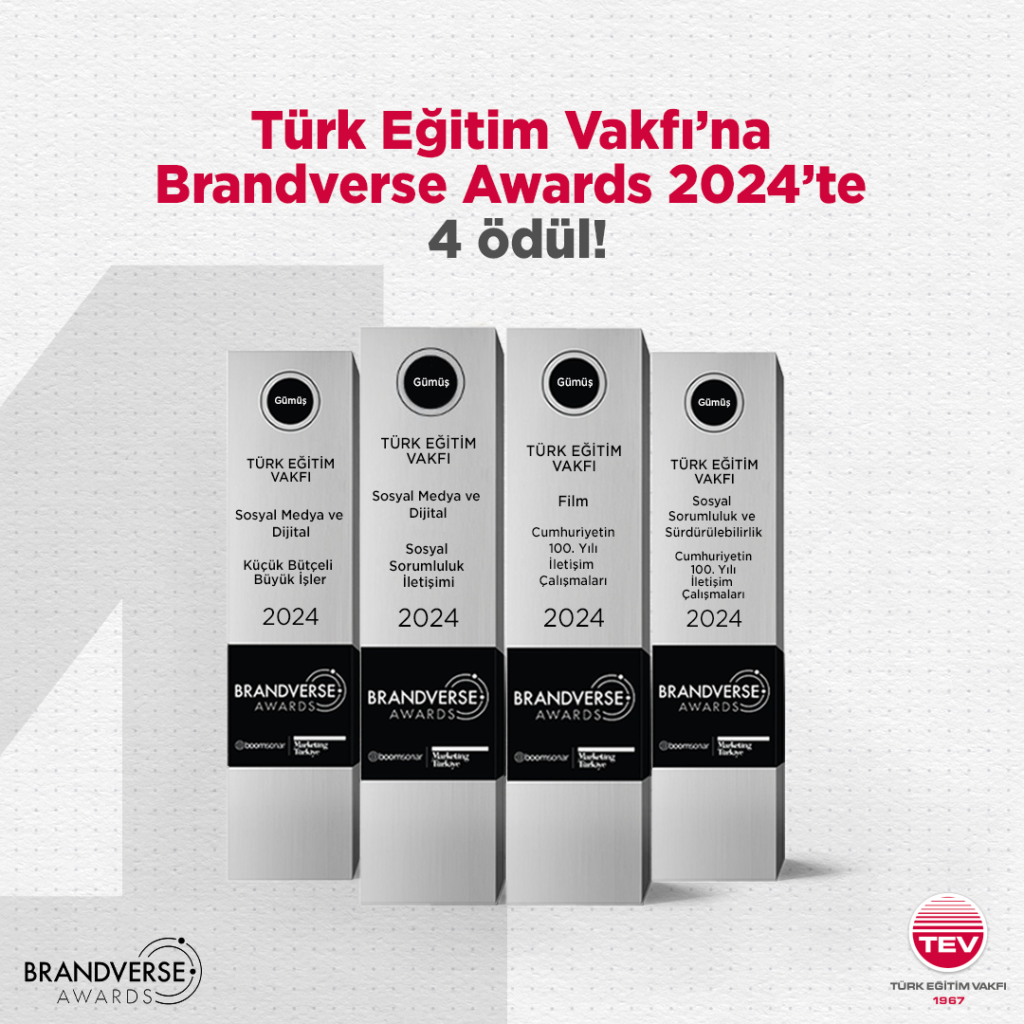 Türk Eğitim Vakfı, Brandverse Awards’tan Dört Ödülle Döndü!