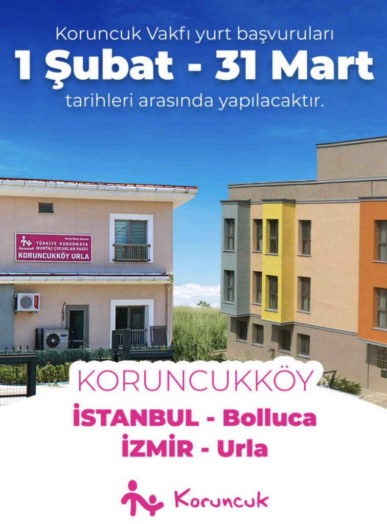 Koruncuk Vakfı Kız Öğrenci Yurdu için Başvurular Devam Ediyor