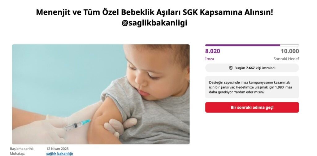 Artan Menenjit Vakaları Sonrası Binlerce Kişi Aşı İçin SGK’ya Çağrı Yapıyor
