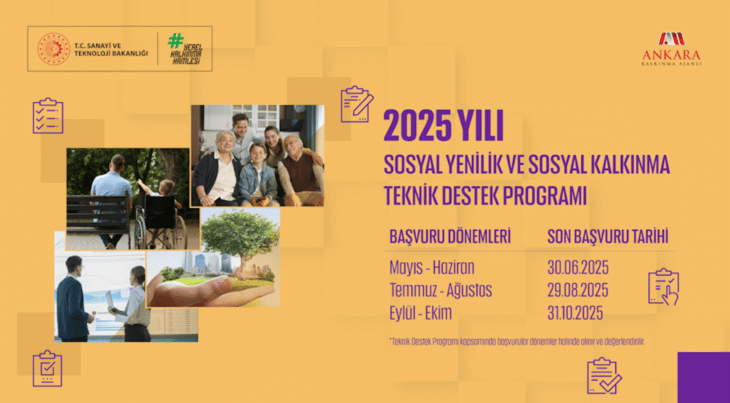 2025 Yılı Sosyal Yenilik ve Sosyal Kalkınma Teknik Destek Programı