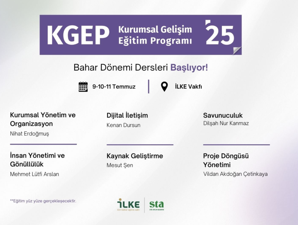 Kurumsal Gelişim Eğitim Programı (KGEP) Bahar Dönemi Başlıyor