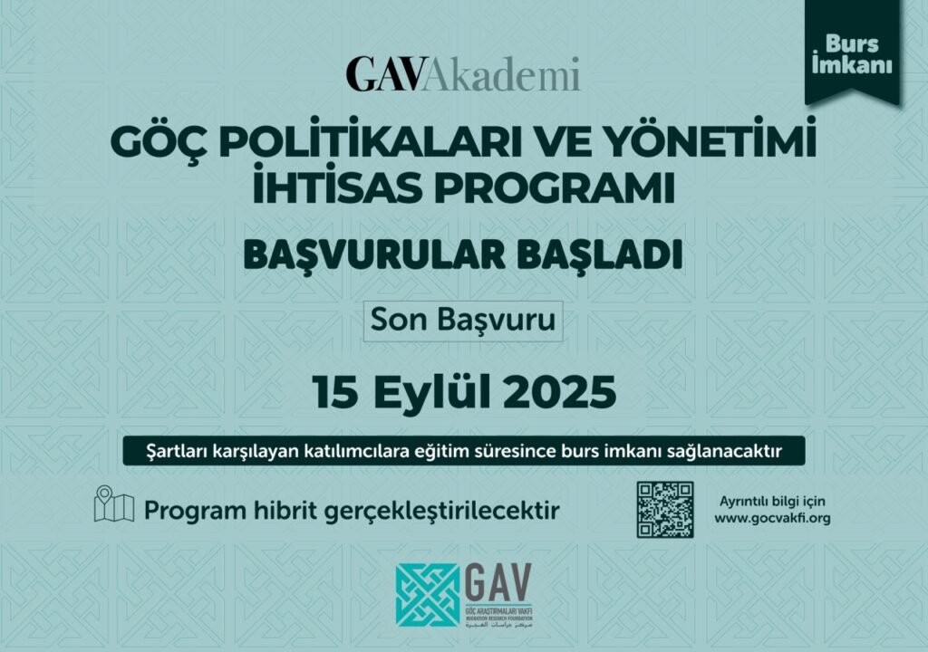 Göç Politikaları ve Yönetimi İhtisas Programı Başvuruları Başladı