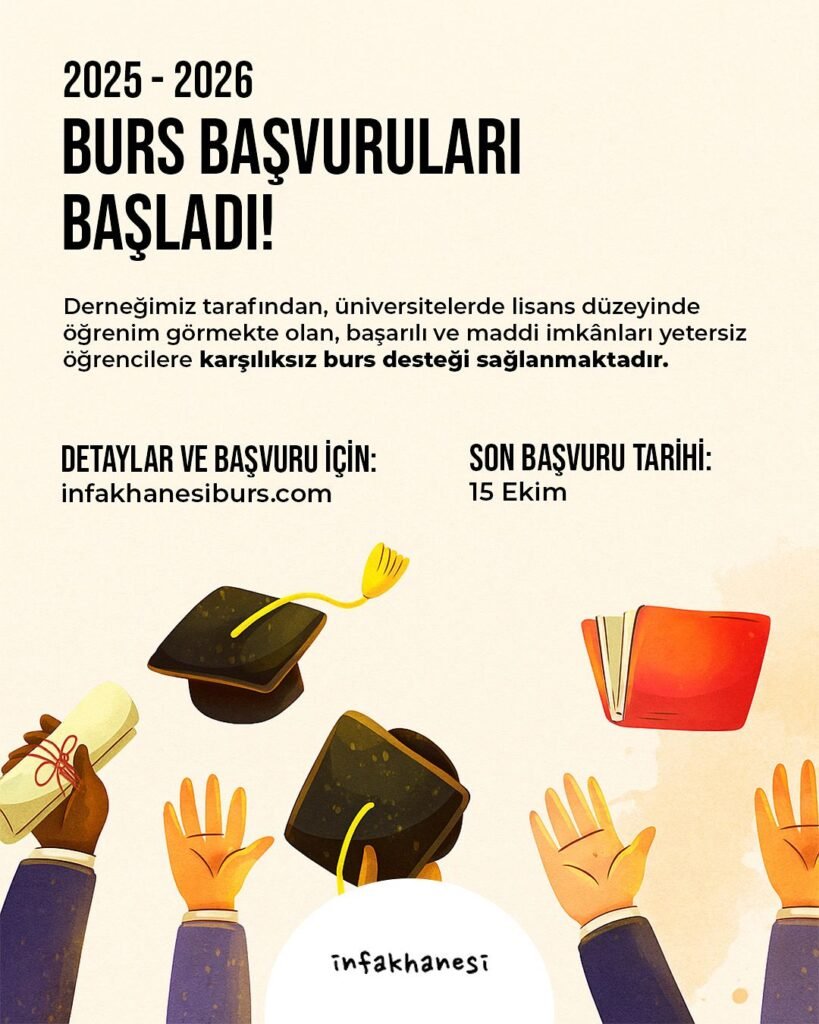İyilik Haritası & İnfakhanesi 2025-2026 Eğitim Yılı Burs Başvuruları Başladı