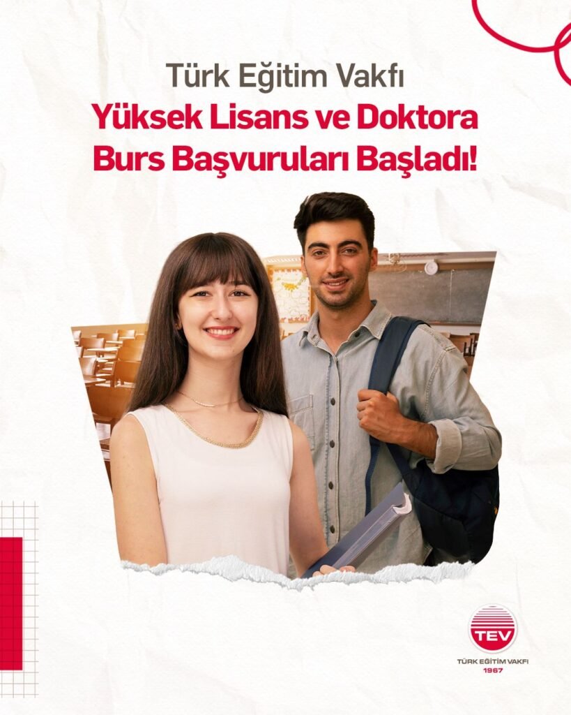 Türk Eğitim Vakfı, 2025–2026 akademik yılı için yüksek lisans ve doktora burs başvurularını almaya başladı!