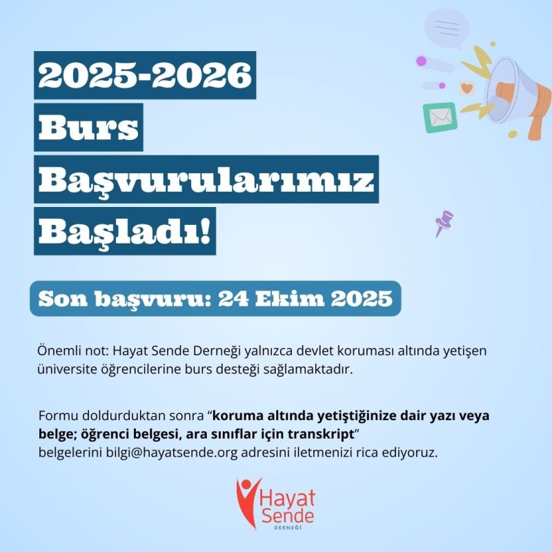2025-2026 Burs Başvuruları Başladı
